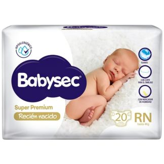 babysec super premium recien nacido rn 20 u