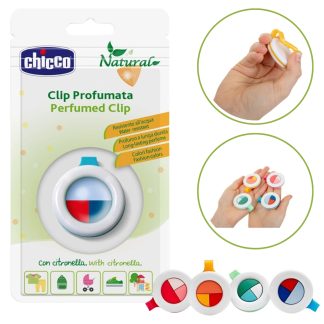 CLIP PERFUMADO CON CITRONELLA CHICCO CELESTE