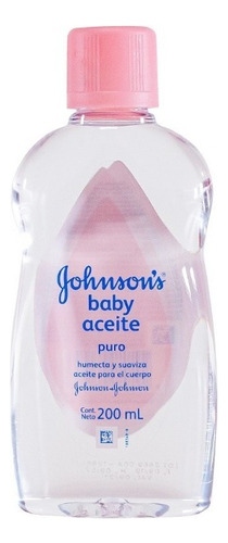 Imagen 3 de 3 de Aceite Para Bebé Johnson's Baby Puro 200 Ml