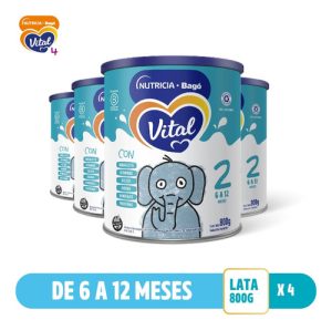 Miniatura 2 de 5 de Combo x4 Leche En Polvo Vital 2 lata 800gr