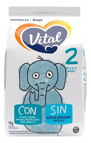 Imagen 4 de 5 de Combo x6 Leche en Polvo Vital 2 pouch 1kg