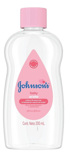 Imagen 2 de 3 de Aceite Para Bebé Johnson's Baby Puro 200 Ml