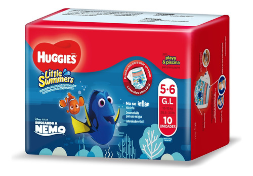 Imagen 2 de 3 de Pañales para el agua Huggies Little Swimmers G/XG x10 unidades