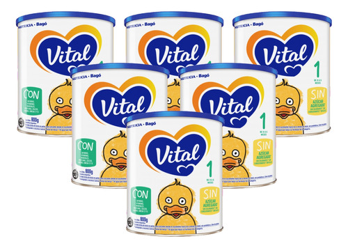 Imagen 1 de 4 de Combo x6 Leche En Polvo Vital 1 lata 800gr