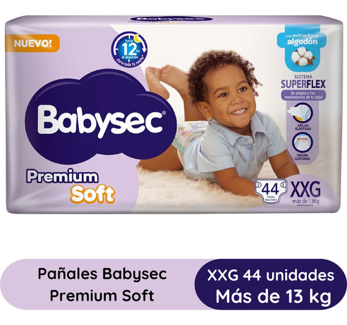 Imagen 3 de 3 de Combo Pañales Babysec Combinacion Ultrasoft + Premium Soft XXG