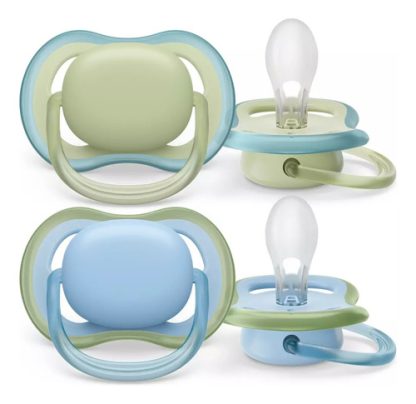 Imagen 2 de 6 de Chupete Philips Avent Ultra Air SCF085/21 Color Azul - Verde Período De Edad 0-6 Meses