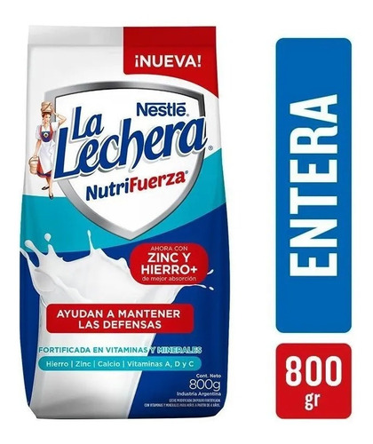 Imagen 1 de 5 de Leche En Polvo La Lechera Nutrifuerza Nestlé x 800g