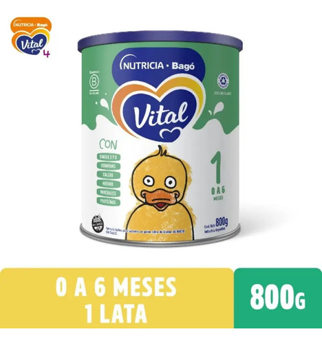 Imagen 2 de 4 de Combo x3 Leche En Polvo Vital 1 lata 800gr