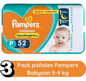 Miniatura 2 de 3 de Combo x3 Pañales Pampers Babysan P x 52u