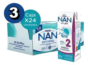 Miniatura 1 de 4 de Combo x72 Leche Liquida Nan Optipro 2 Brick 190ml