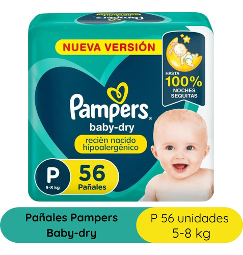 Imagen 4 de 4 de Combo x2 Pampers Deluxe Protection P x 36u + Babydry P x 56u