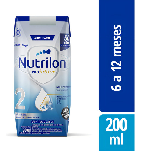 Imagen 3 de 4 de Combo 48u Leche Liquida Nutrilon Profutura 2 brick 200ml