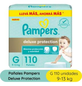 Miniatura 3 de 5 de Combo Pañales Pampers Deluxe Protection G x 110u + Algodón clásico 500gr + Óleo calcáreo 950ml