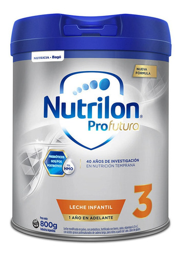 Imagen 3 de 6 de Combo x3 Leche En Polvo Nutrilon Profutura 3 Lata 800g