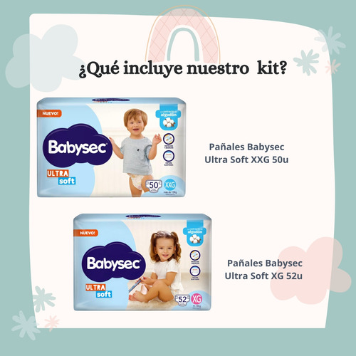 Imagen 2 de 4 de Combo Pañales Babysec Ultrasoft XXG 50u + XG 52u