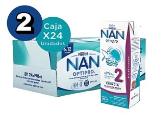 Miniatura 1 de 3 de Combo x48 Leche Liquida Nan Optipro 2 Brick 190ml