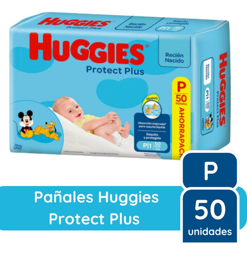 Imagen 3 de 8 de Combo x2 Pañales Huggies Protect Plus P x 50u