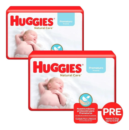 Imagen 1 de 3 de Combo x2 Pañales Huggies Supreme Care Pre x 30u