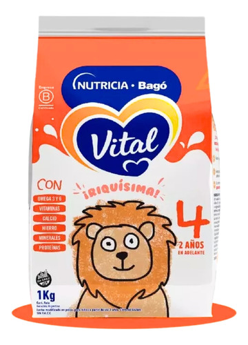 Imagen 3 de 3 de Combo x6 Leche en Polvo Vital 4 pouch 1kg