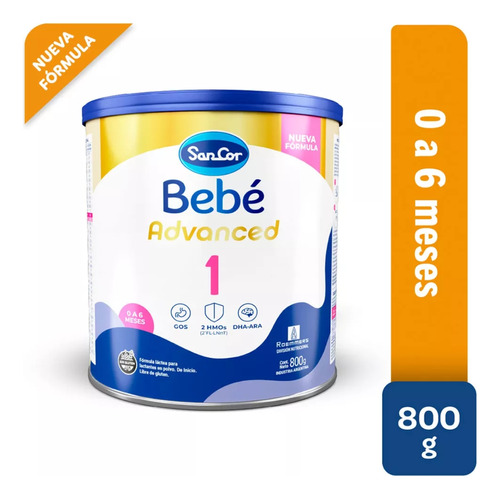 Imagen 2 de 3 de Combo x3 Leche en Polvo Sancor Bebe Advanced 1 lata x 800g