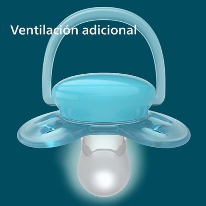 Imagen 5 de 6 de Chupete Philips Avent Ultra Air SCF085/21 Color Azul - Verde Período De Edad 0-6 Meses