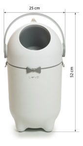 Miniatura 5 de 6 de Tacho de basura para pañales con tapa y control de olores