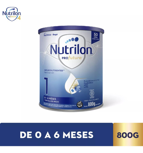 Imagen 2 de 3 de Combo x3 Leche En Polvo Nutrilon Profutura 1 Lata 800g