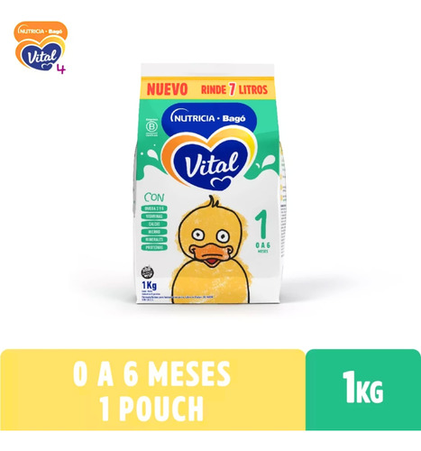 Imagen 2 de 4 de Combo x6 Leche en Polvo Vital 1 pouch 1kg