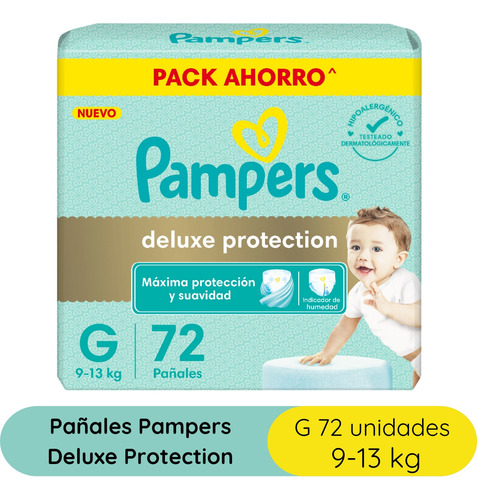 Imagen 3 de 4 de Combo Pampers Deluxe Protection M x 72u + G x 72u