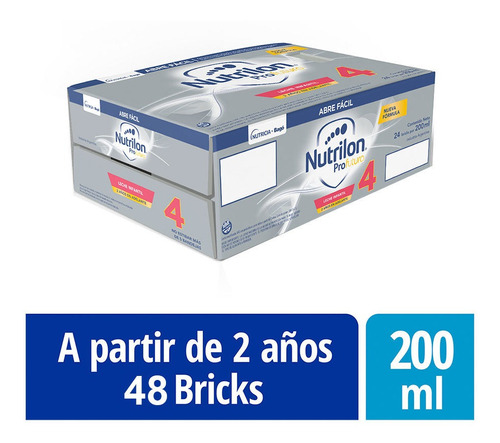 Imagen 1 de 3 de Combo 48u Leche Liquida Nutrilon Profutura 4 brick 200ml