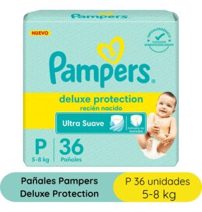 Miniatura 3 de 5 de Combo Pañales Pampers Deluxe Protection P x 36u + Algodón clásico 500gr + Óleo calcáreo 950ml