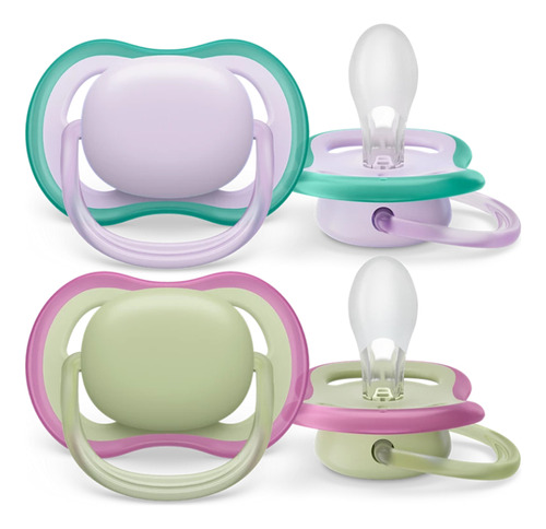 Imagen 1 de 2 de Chupete Bebe 0-6m Philips Avent Ultra Air Babymovil Color Lila Período De Edad 0-6 Meses