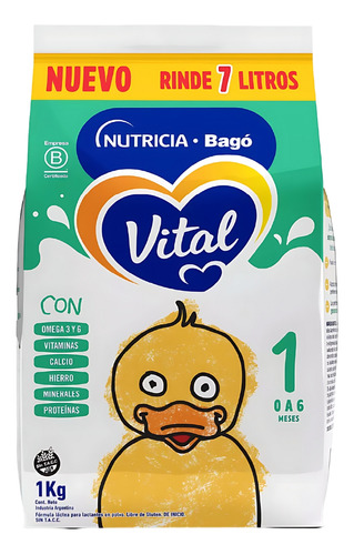 Imagen 3 de 4 de Combo x6 Leche en Polvo Vital 1 pouch 1kg