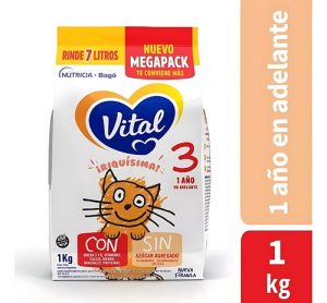 Miniatura 2 de 3 de Combo x8 Leche en Polvo Vital 3 pouch 1kg