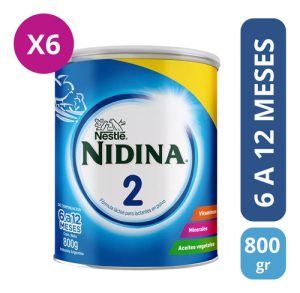 Miniatura 2 de 3 de Combo x6 Leche En Polvo Nidina 2 Lata x 800g