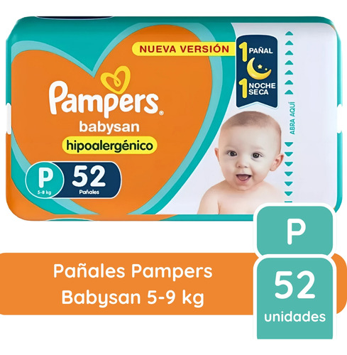 Imagen 3 de 3 de Combo x3 Pañales Pampers Babysan P x 52u