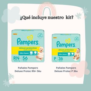 Miniatura 2 de 4 de Combo Pampers Deluxe Protection P x 36u RN+ x 56u