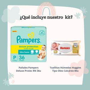 Miniatura 2 de 4 de Combo Pañales Pampers Deluxe Protection P x 36u + Toallitas húmedas con óleo calcáreo