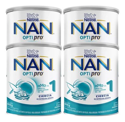 Imagen 1 de 5 de Combo x4 Leche En Polvo Nan Opti Pro 1 Lata x 800gr