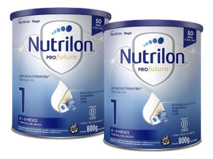 Imagen 1 de 3 de Combo x2 Leche En Polvo Nutrilon Profutura 1 Lata 800g