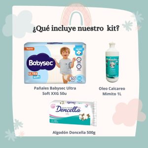 Miniatura 2 de 5 de Combo Pañales Babysec Ultrasoft XXG 50u + Algodón 500gr + Oleo 1lt