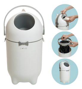 Miniatura 1 de 6 de Tacho de basura para pañales con tapa y control de olores