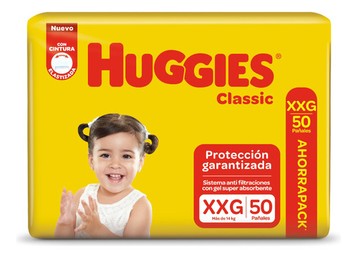 Imagen 3 de 3 de Combo x3 Pañales Huggies Classic XXG x 50u