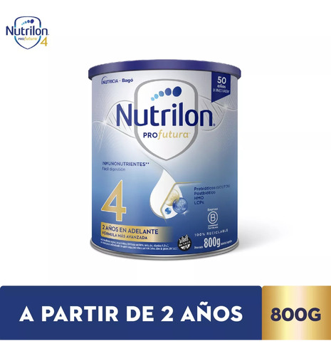 Imagen 2 de 3 de Combo x3 Leche En Polvo Nutrilon Profutura 4 Lata 800g