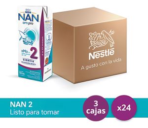 Miniatura 3 de 4 de Combo x72 Leche Liquida Nan Optipro 2 Brick 190ml