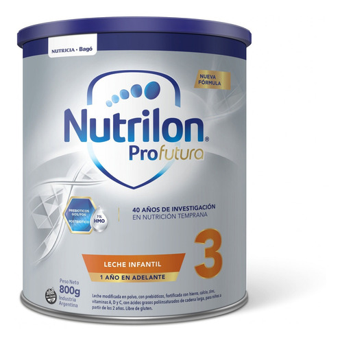 Imagen 2 de 3 de Combo x4 Leche en Polvo Nutrilon Profutura 3 Lata 800g