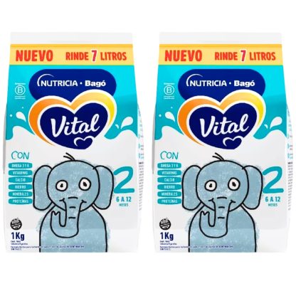 Imagen 1 de 5 de Combo x2 Leche en Polvo Vital 2 pouch 1kg