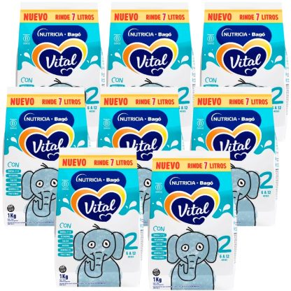 Imagen 1 de 5 de Combo x8 Leche en Polvo Vital 2 pouch 1kg