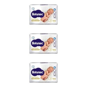 Miniatura 1 de 2 de Combo x3 Pañales Babysec RN x 20u
