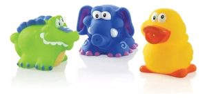 Miniatura 1 de 4 de Animalitos Para El Baño Nuby Flotan Y Lanzan Agua Pack 3 Uni